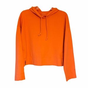 Everlane Hoodie Cropped Sweatshirt Orange Sz Small